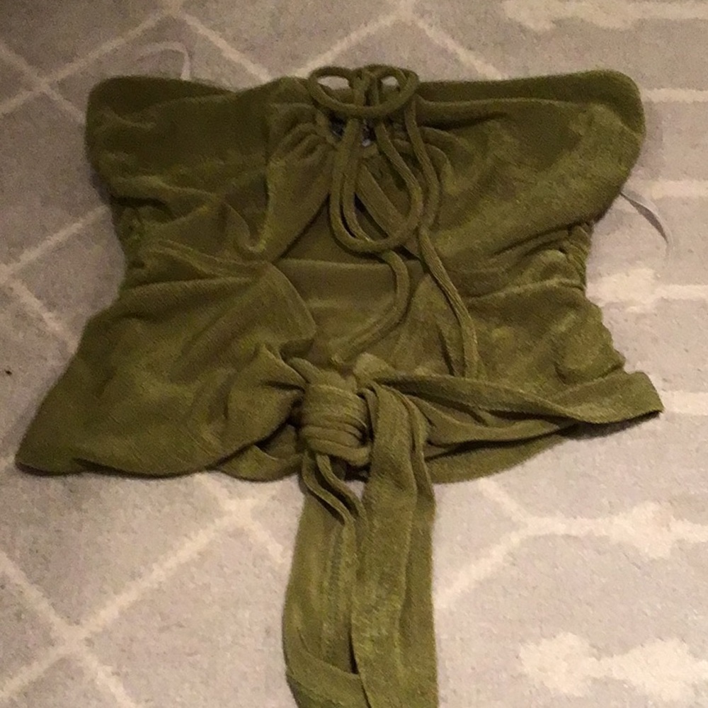 Princess Polly Olive Green Crop Top